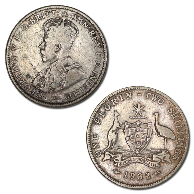 Australia 1932 Florin nFINE/FINE