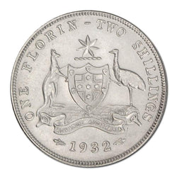 Australia 1932 George V Florin Lustrous nUNC/UNC