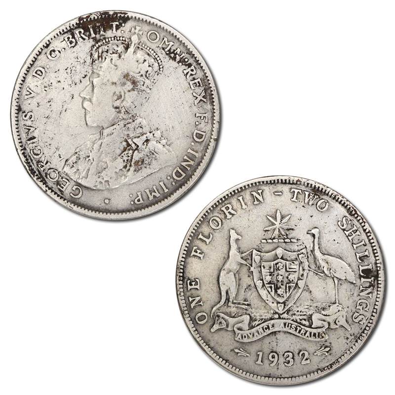 Australia 1932 Melbourne Florin Key Date!