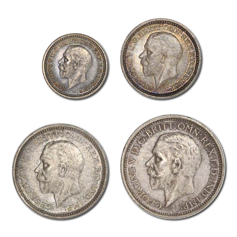 Great Britain 1933 George V Silver Maundy Silver Set