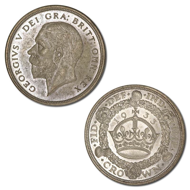 Great Britain 1933 Silver Wreath Crown