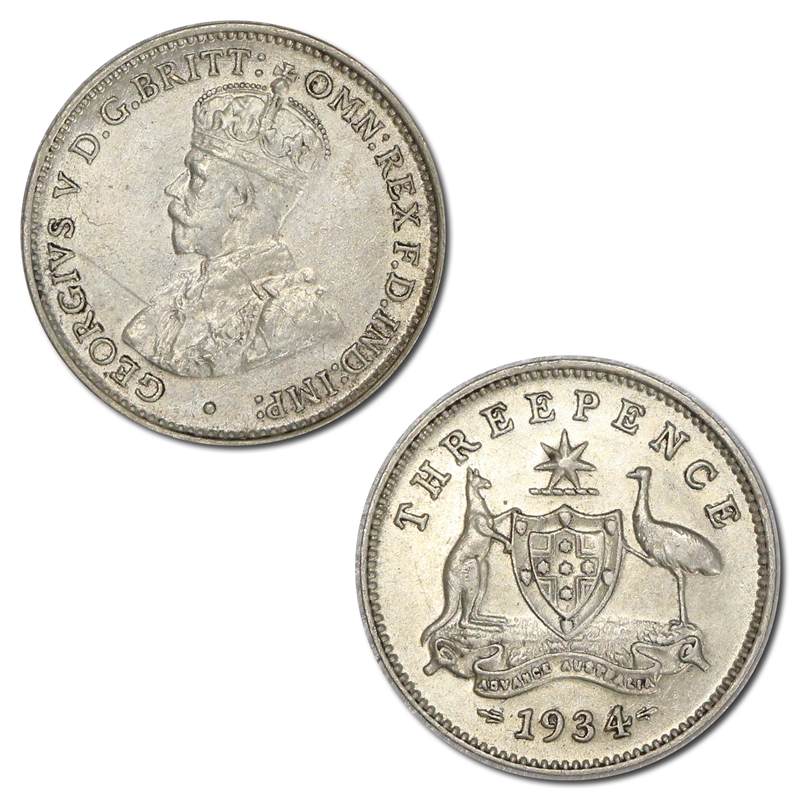 Australia 1934/3 Overdate Threepence