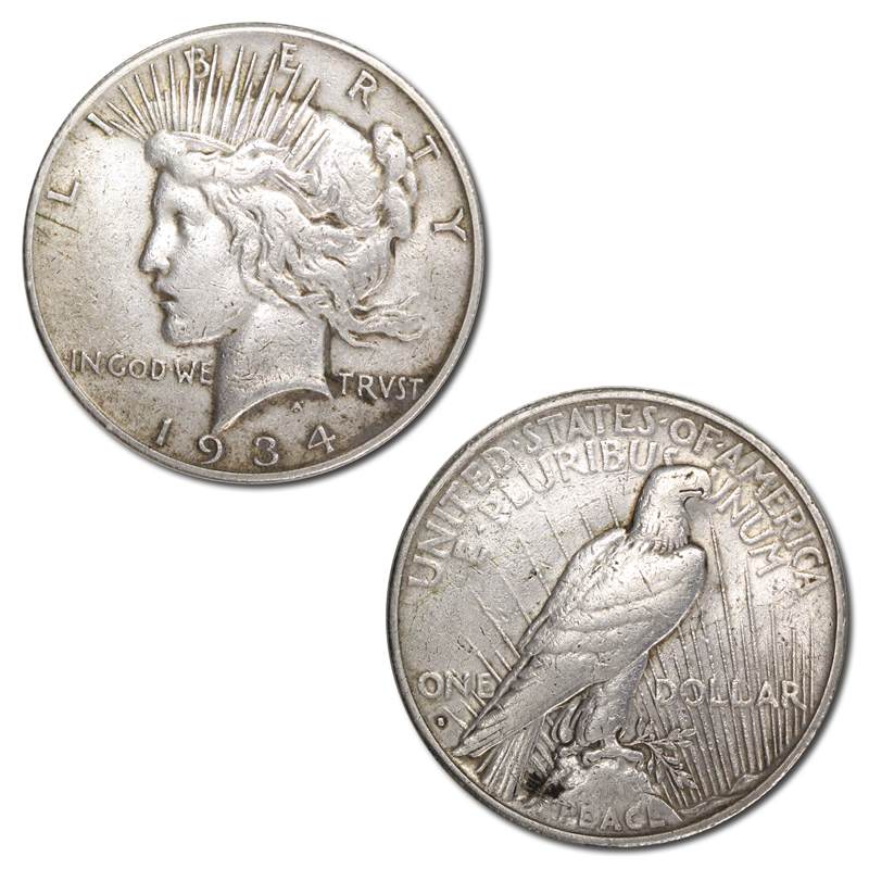 USA 1934 'S' San Francisco Peace Silver Dollar