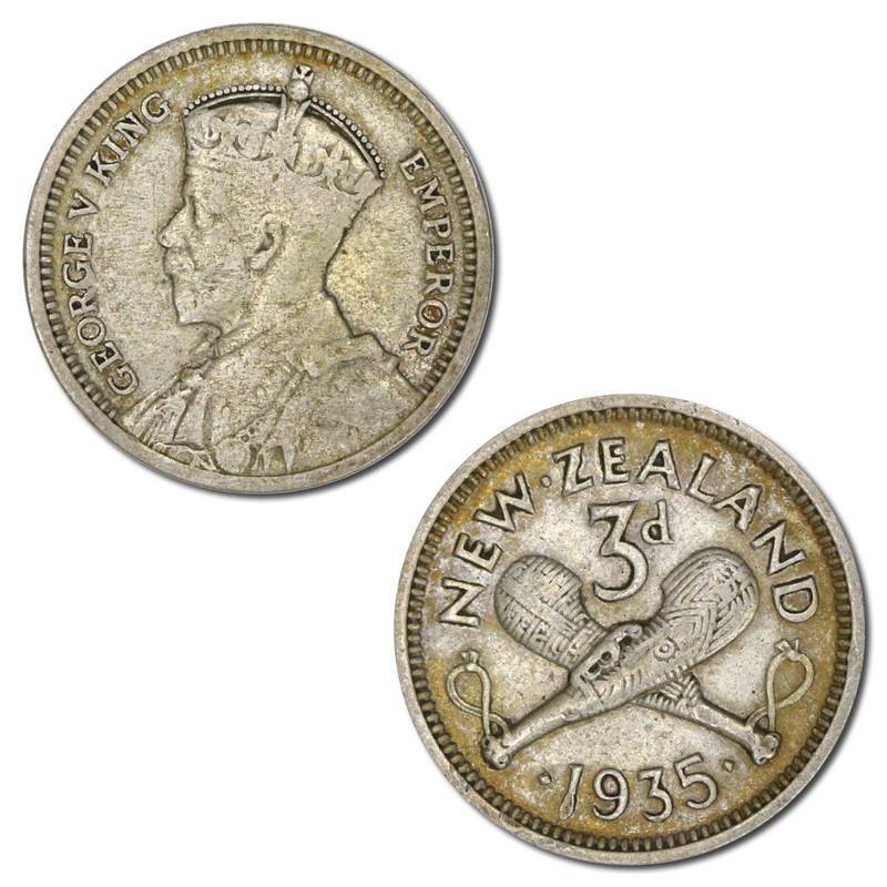 New Zealand 1935 Threepence Key Date