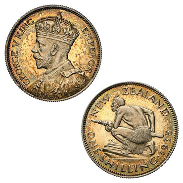 New Zealand 1935 Shilling Proof NGC PF65