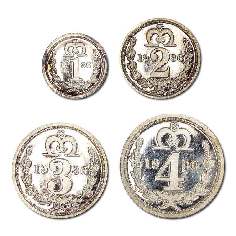 Great Britain 1936 Edward VIII Fantasy Maundy Set