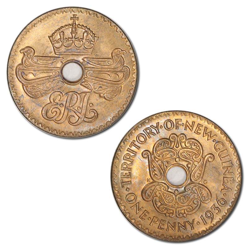Territory of New Guinea 1936 Edward VIII One Penny