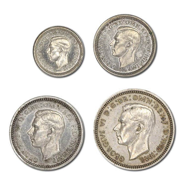 Great Britain 1937 George VI Silver Maundy Set Cased