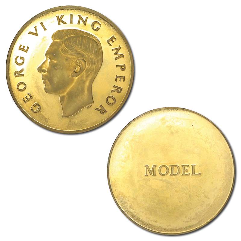 New Zealand (1937-49) George VI Bronze Pattern Uniface Model Crown