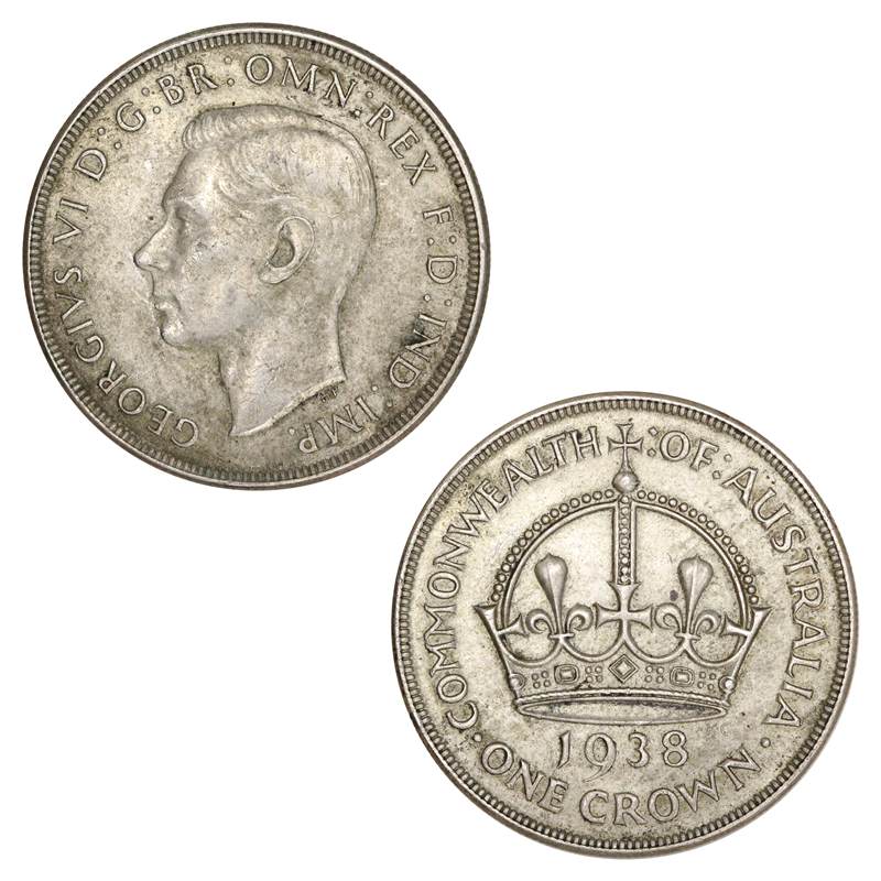 Australia 1938 Silver Crown
