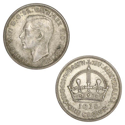 Australia 1938 Silver Crown
