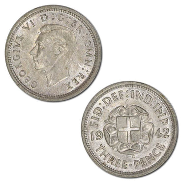 Great Britain 1942 Threepence Lustrous UNC