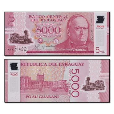 Paraguay 2011-2022 5000 Guaranies P.234 CFU