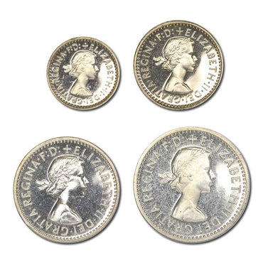 Great Britain 1955 Elizabeth II Silver Maundy Set