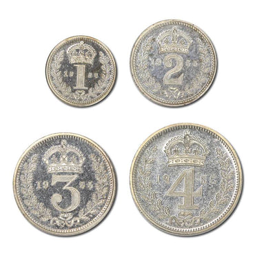 Great Britain 1955 Elizabeth II Silver Maundy Set