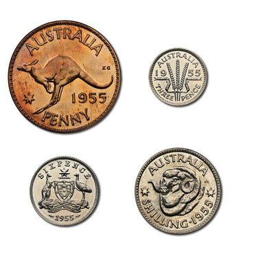 Australia 1955 Melbourne Mint 4 Coin Proof Set