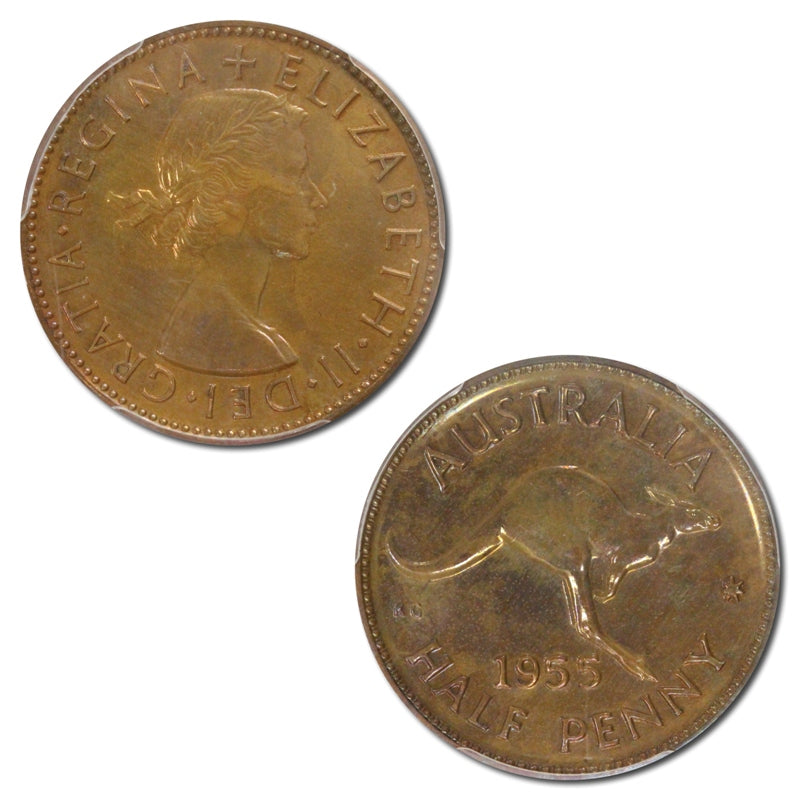 Australia 1955 Perth Mint Proof Halfpenny