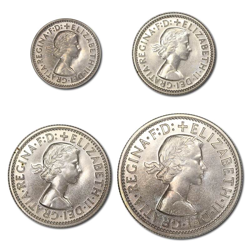 Australia 1957 Silver 4 Coin Proof Set