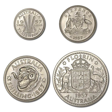 Australia 1957 Silver 4 Coin Proof Set
