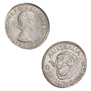 Australia 1962 Melbourne Shilling Error Curved Planchet