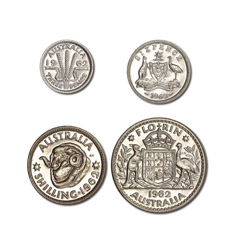 Australia 1962 Melbourne Mint 4 Coin Proof Set Cased