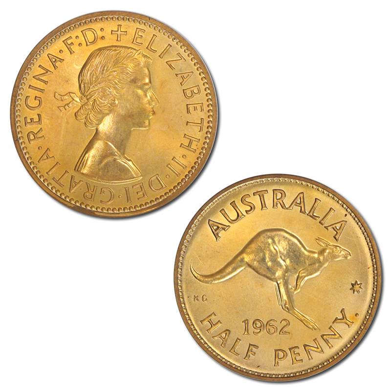 Australia 1962Y. Perth Mint Proof Halfpenny
