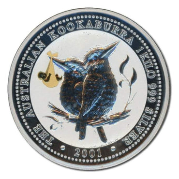 2001 Kookaburra Japanese Royal Baby Privy Mark 1 Kilo Silver