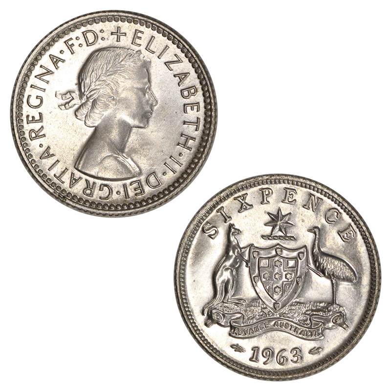 Australia 1963 Melbourne Mint Proof Sixpence