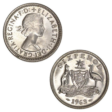 Australia 1963 Melbourne Mint Proof Sixpence