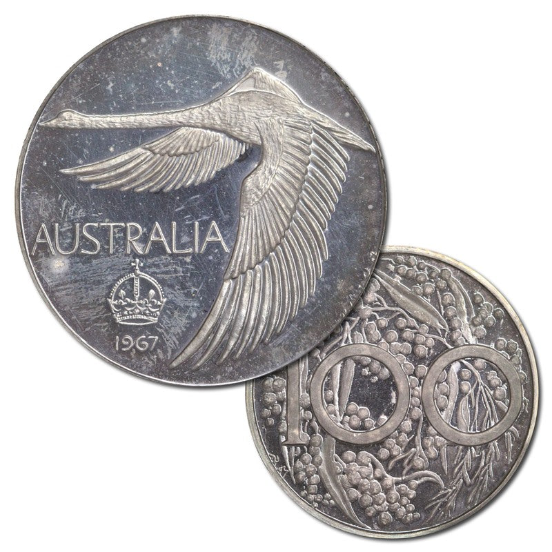 Australia 1967 Pattern Silver Swan Dollar Proof