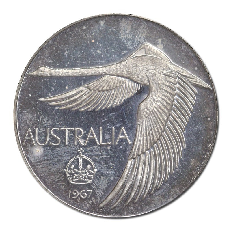Australia 1967 Pattern Silver Swan Dollar Proof