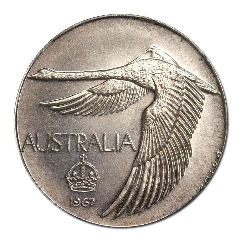 Australia 1967 Pattern Silver Swan Dollar UNC