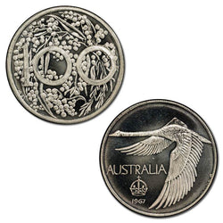 Australia 1967 Pattern Silver Swan Dollar PCGS MS67