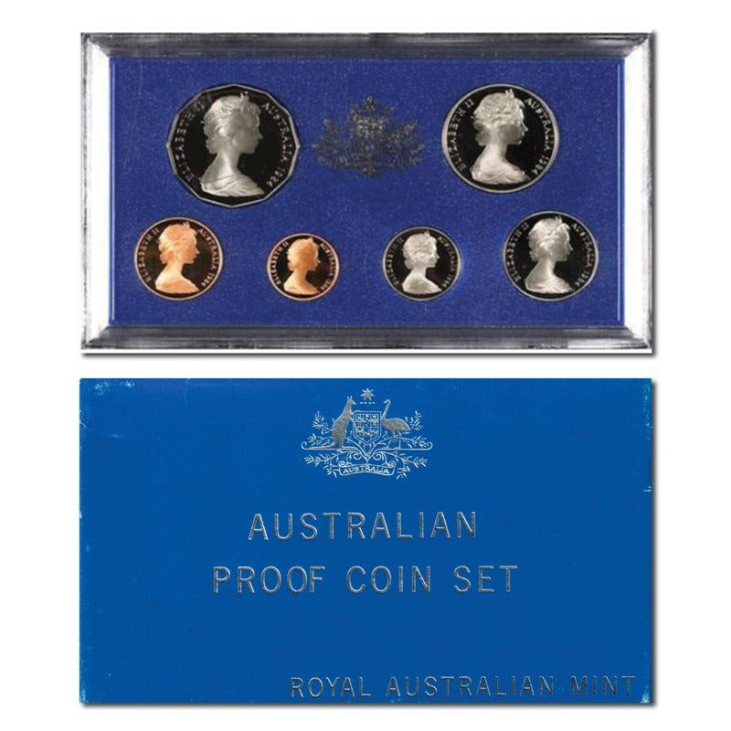1984 6 Coin Proof Set - Export Packaging