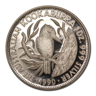 1990 Australian Kookaburra 1oz Silver $5 Proof
