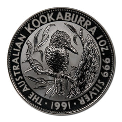 1991 Kookaburra $5 1oz Silver UNC