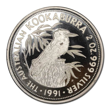 1991 Kookaburra $10 2oz 99.9% Silver Proof