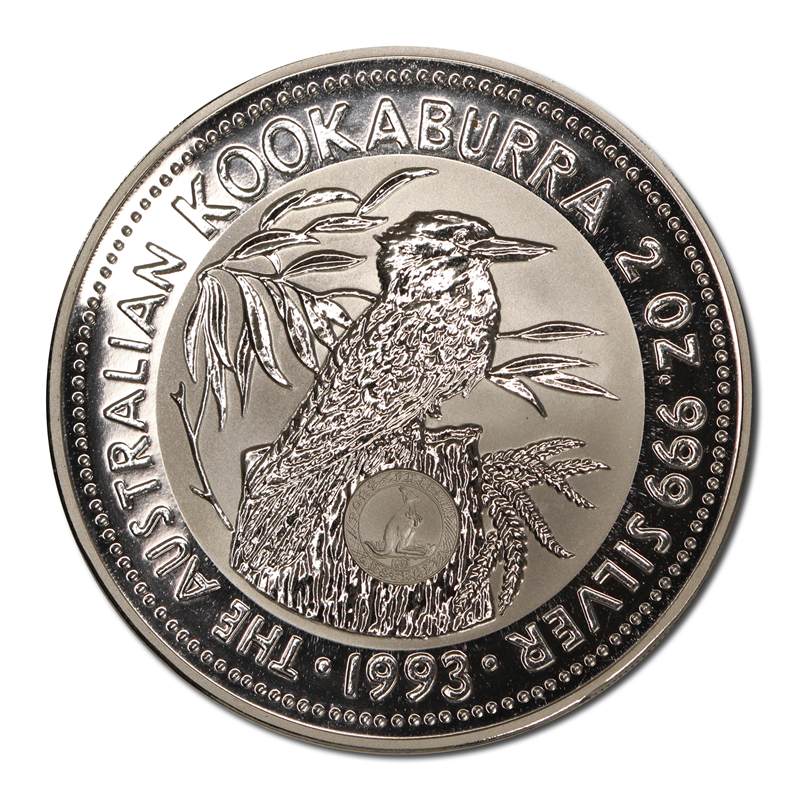 1993 Kookaburra 2oz Silver UNC - Port Phillip Kangaroo Privy Mark