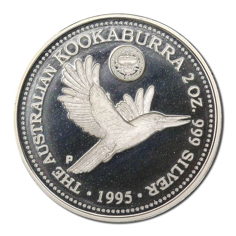 1995 Kookaburra 2oz Silver Proof - 1927 Parliament House Florin Privy Mark
