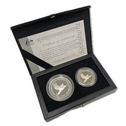 1995 Kookaburra 2oz & 1oz two coin proof Collection
