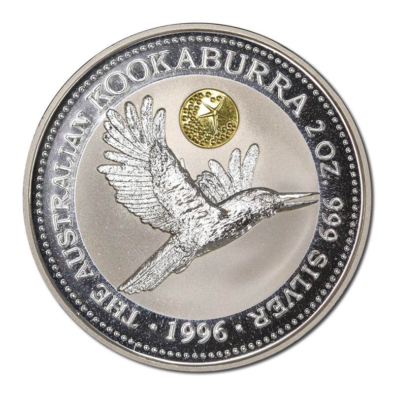 1996 Kookaburra $2 2oz Silver 'Star Pagoda' Privy Mark UNC