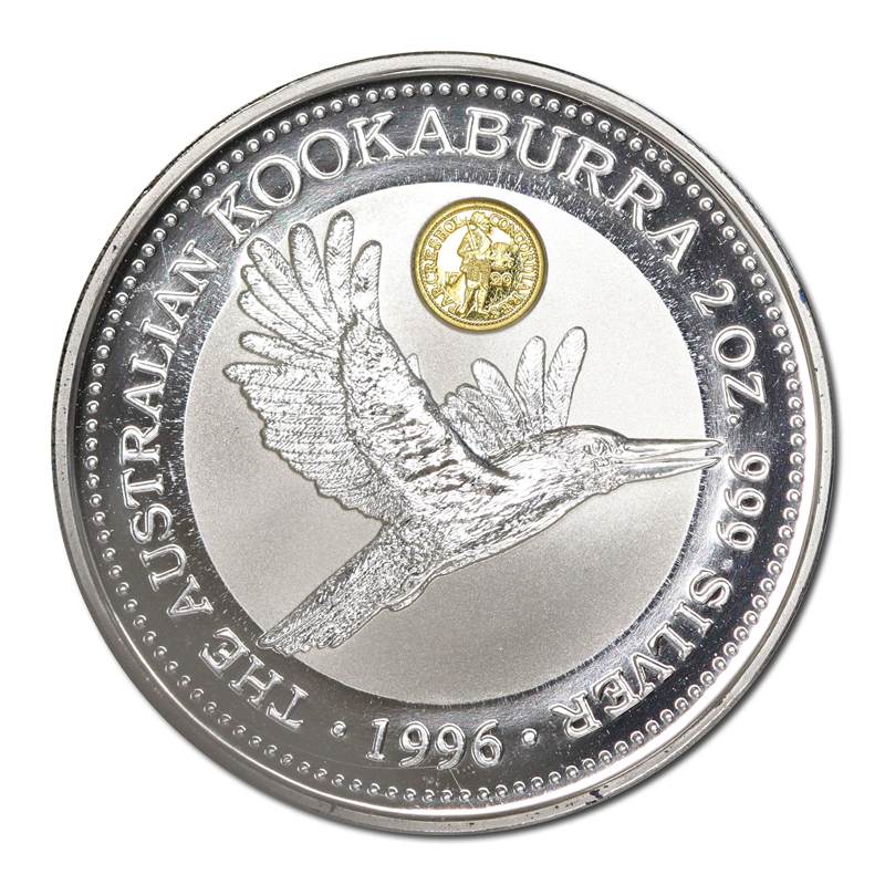 1996 Kookaburra $2 2oz Silver 'Ducat' Privy Mark unc
