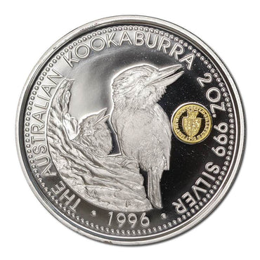 1996 Kookaburra $2 2oz Silver 'Spade Guinea' Privy Mark Proof