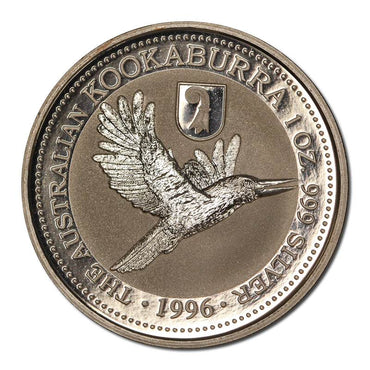 1996 Kookaburra 1oz Silver UNC - Basler Stab Privy Mark
