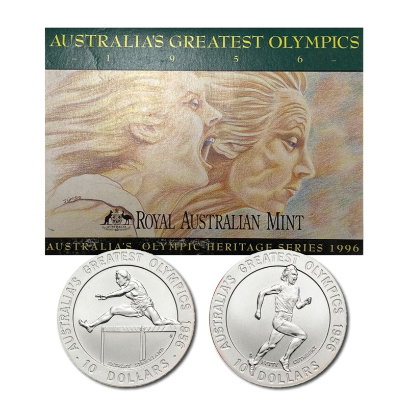 $10 1996 Australia's Greatest Olympics - 1956 Silver UNC