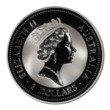 1997 Kookaburra $2 2oz Silver UNC