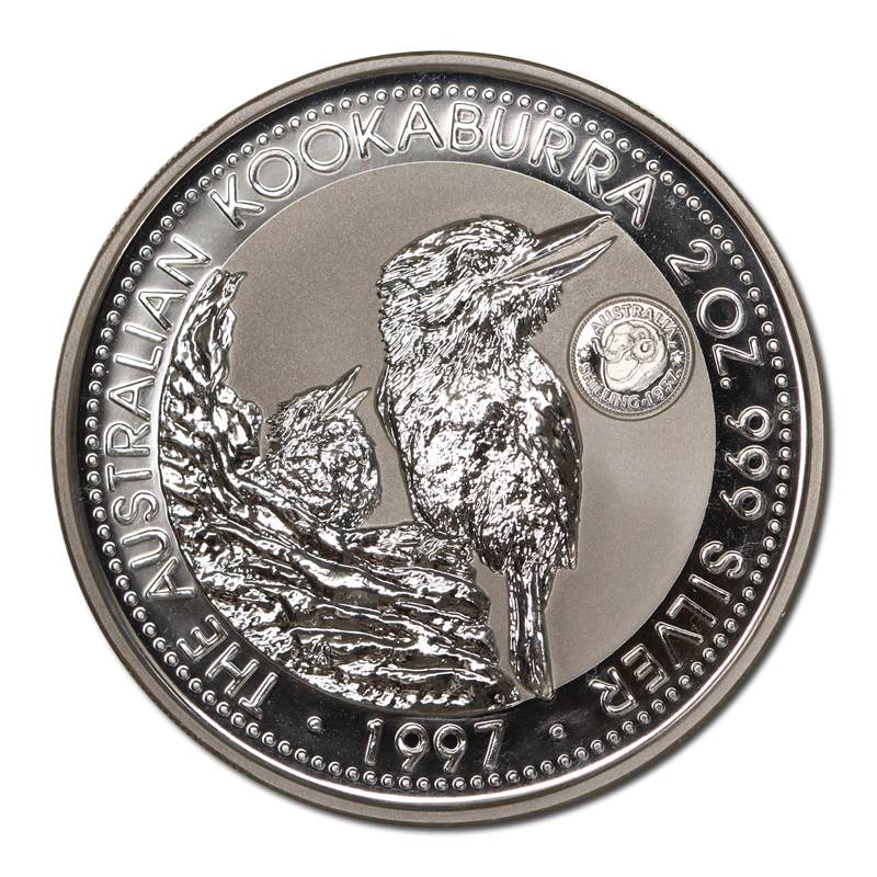 1997 Kookaburra $2 2oz Silver 1937 Shilling Privy Privy Proof