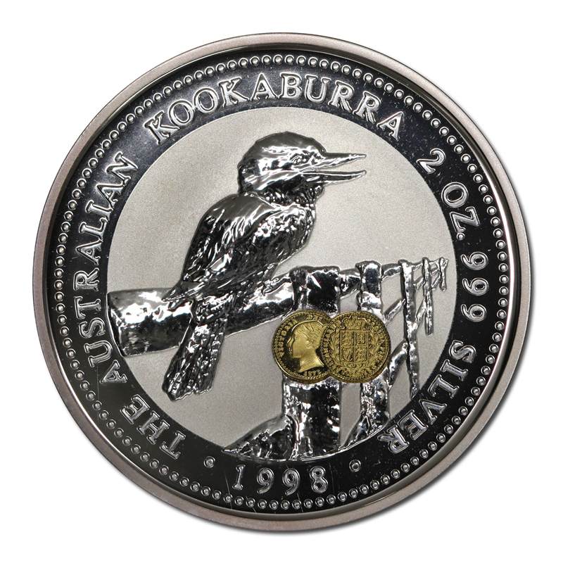 1998 Kookaburra $2 2oz (Shield Mint Privy) Silver UNC
