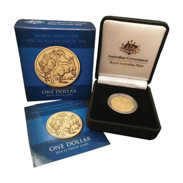 $1 2014 Mob of Roos - World Money Fair Berlin Proof