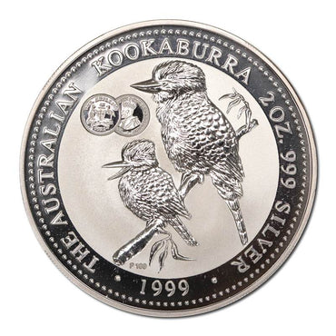 1999 Kookaburra $2 2oz Silver (1933 Shilling Privy Mark) UNC